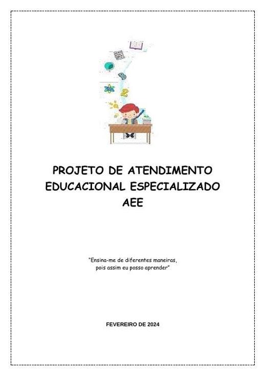 Capa do material nº 052: Projeto AEE