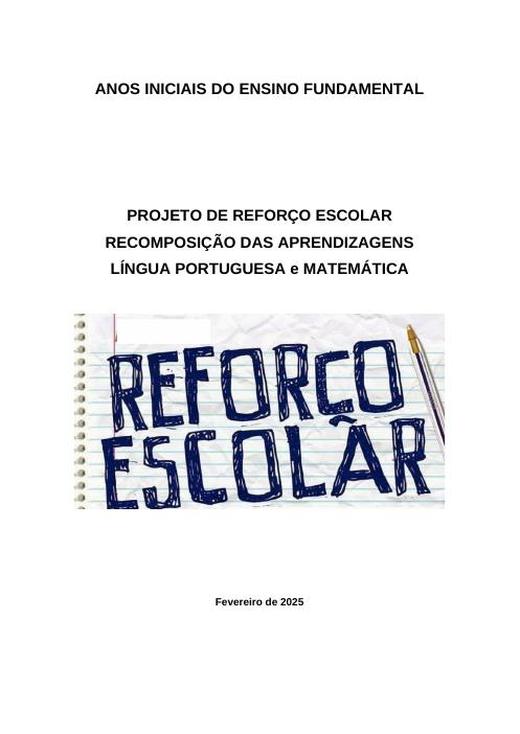 Capa do material nº 062: Fund. I – Projeto de Recomposição das Aprendizagens