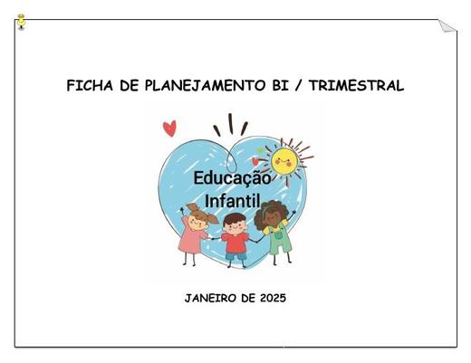 Capa: Ficha de Planejamento Bi ou Trimestral Educação Infantil
